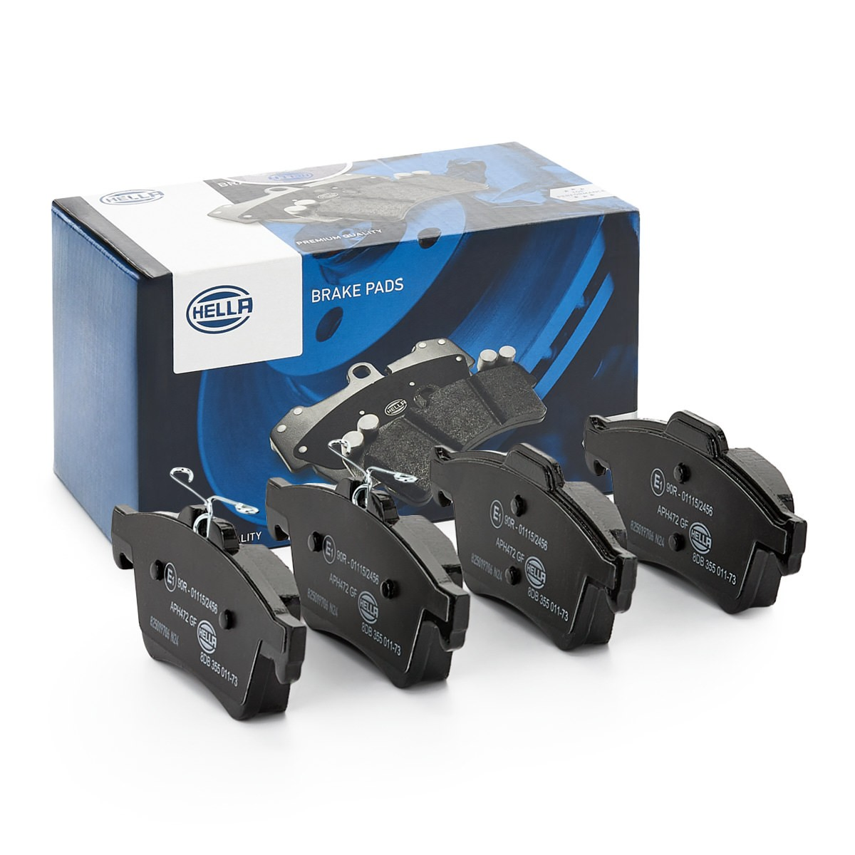 8DB355011731 HELLA Колодки гальмівні задні, дискові