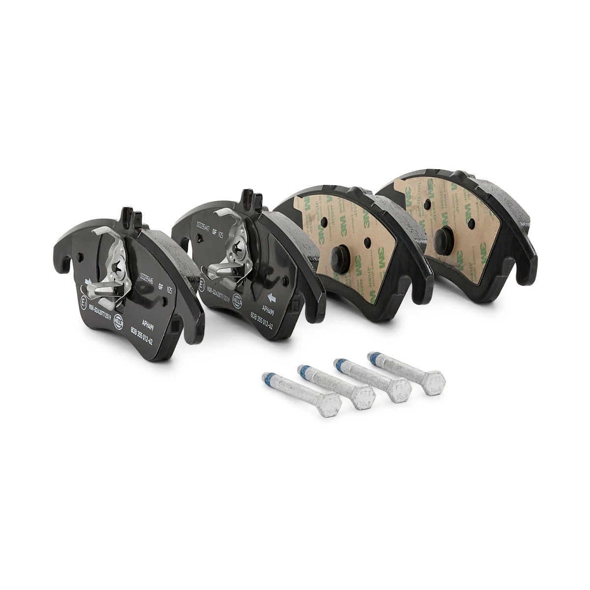 8DB355012621 HELLA Передні гальмівні колодки