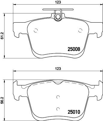 Купити 8DB355020271 HELLA Задні колодки