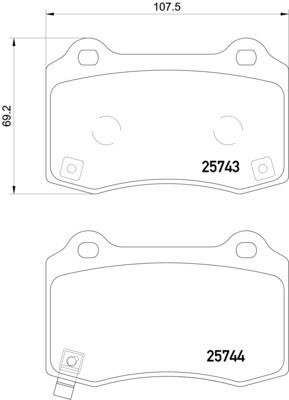 Купити 8DB355021251 HELLA Задні колодки