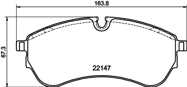 8DB355032921 HELLA Передні гальмівні колодки