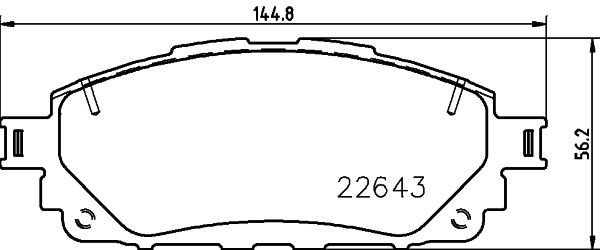 8DB355032961 HELLA Передні гальмівні колодки