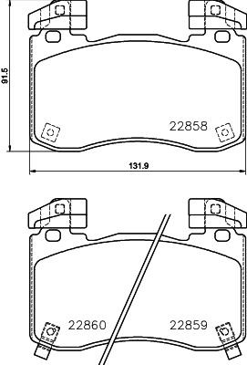 Гальмівні колодки Hyundai/Kia 58101J5A55 ціна, від 155.68 USD