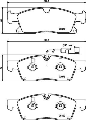 8DB355039871 HELLA Передні гальмівні колодки
