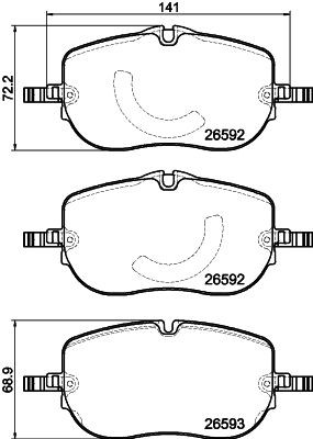 Передні тормозні колодки A0004200004 Mercedes