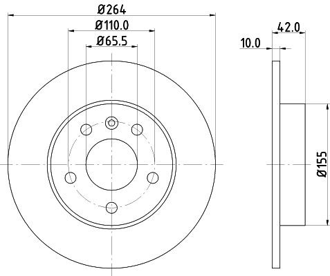 8DD355106111 HELLA Дискові гальма