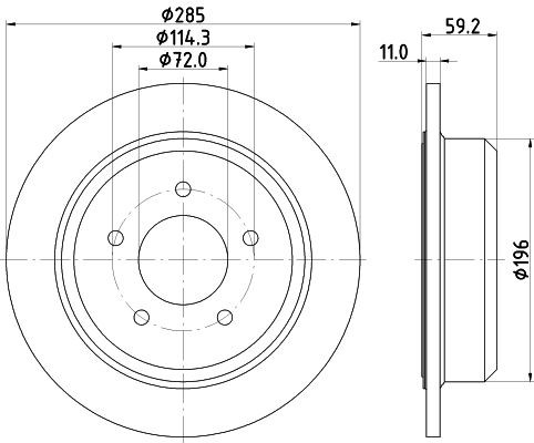 Задні дискові гальма HELLA 8DD355114801 ціна, від 37.39 USD