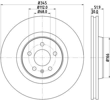 8DD355117181 HELLA Гальмо дискове переднє