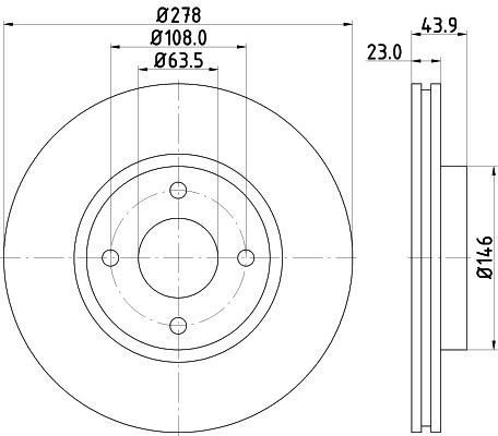 Диск переднього гальма HELLA 8DD355118181 ціна, від 35.12 USD