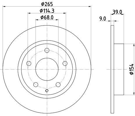 Задні дискові гальма HELLA 8DD355120461 ціна, від 41.29 USD