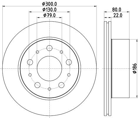 Задні дискові гальма HELLA 8DD355125291 ціна, від 58.47 USD