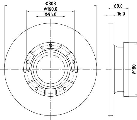 8DD355126591 HELLA Дискові гальма