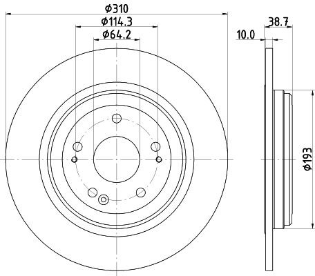 Задні дискові гальма HELLA 8DD355132231 ціна, від 36.97 USD