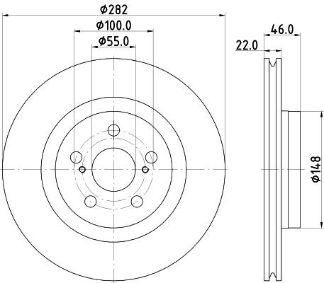 Гальмівні диски передні 1M0426251 Mazda
