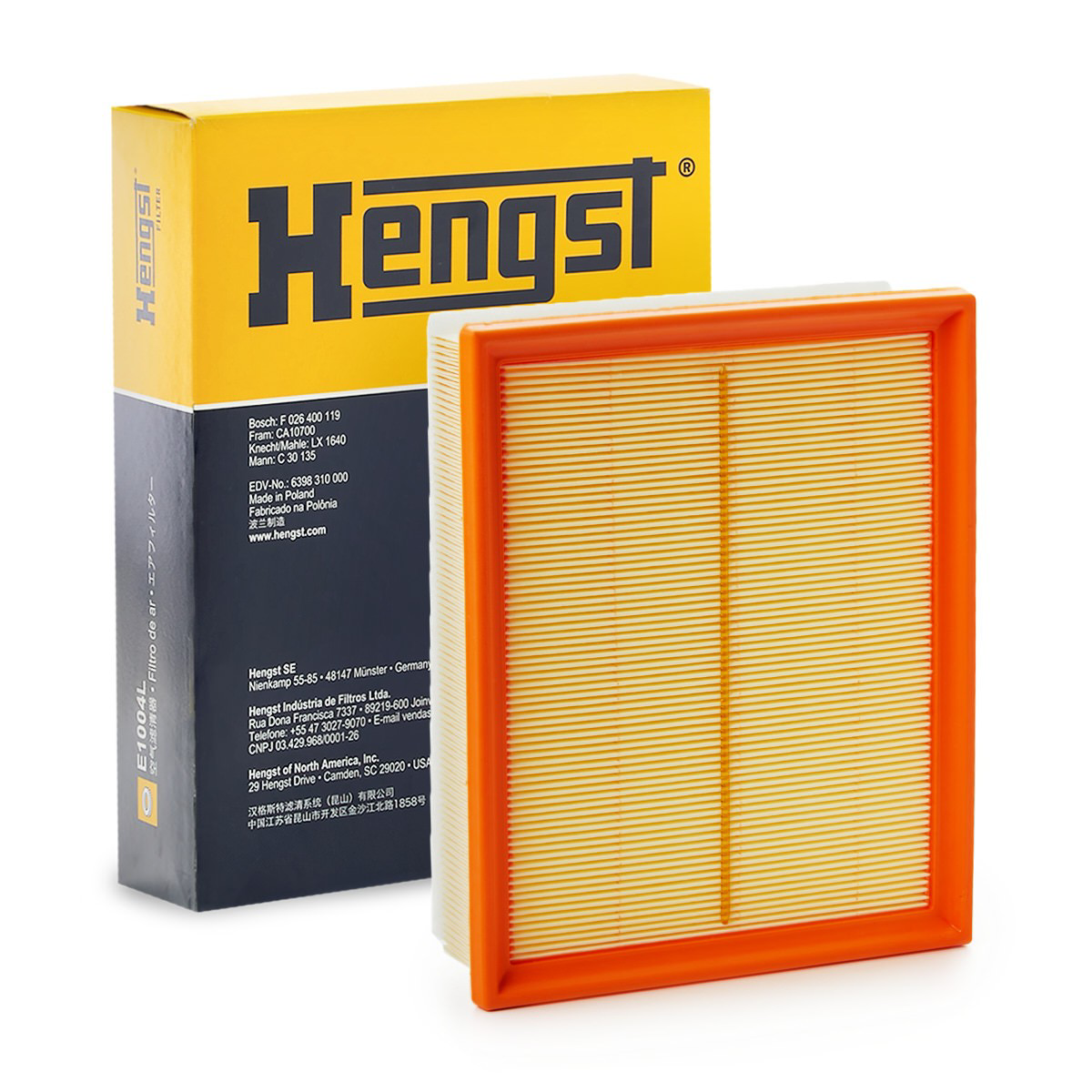 Елемент повітряного фільтра Hengst E1251L ціна, від 10.90 USD