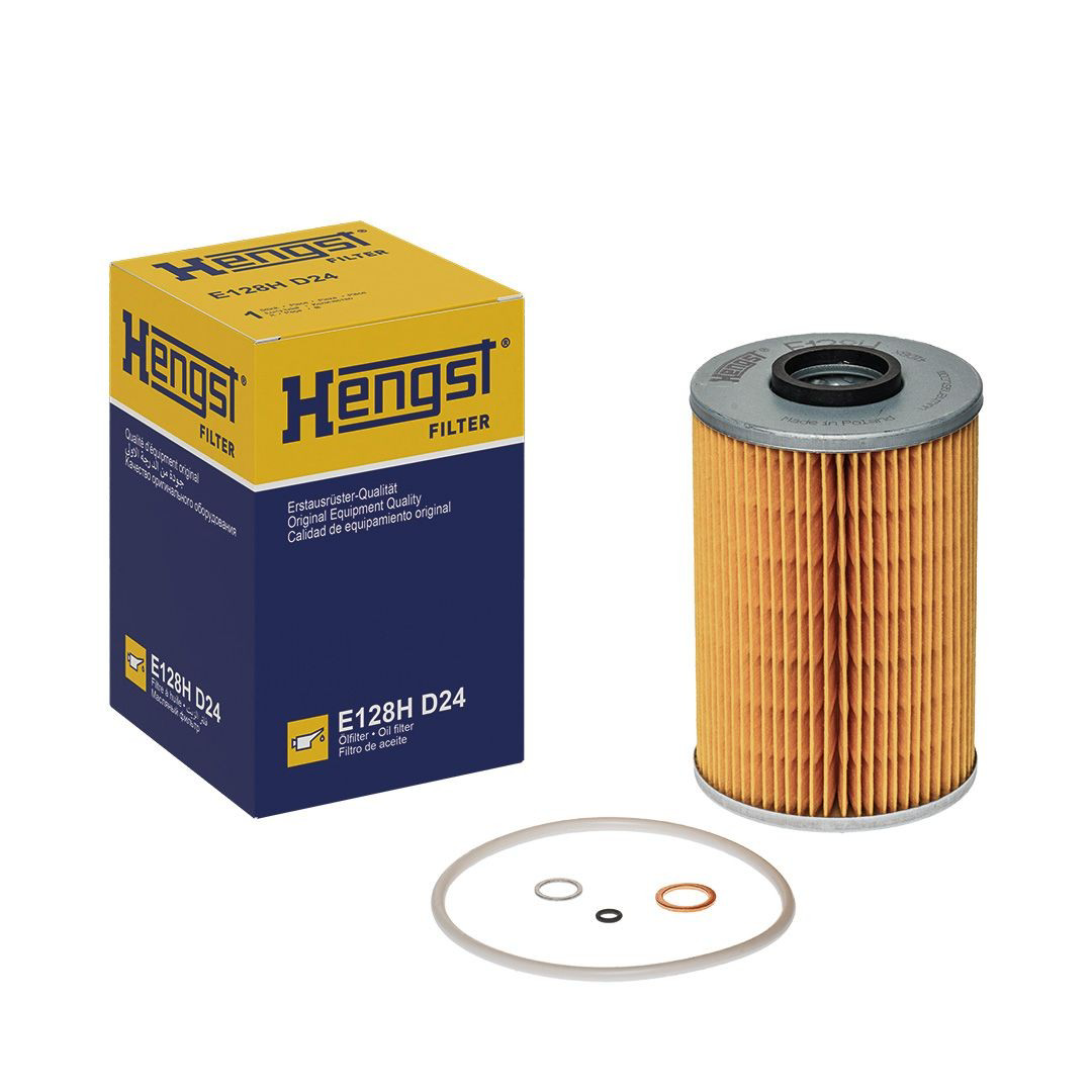 Масляний фільтр двигуна Hengst E128HD24 ціна, від 5.34 USD