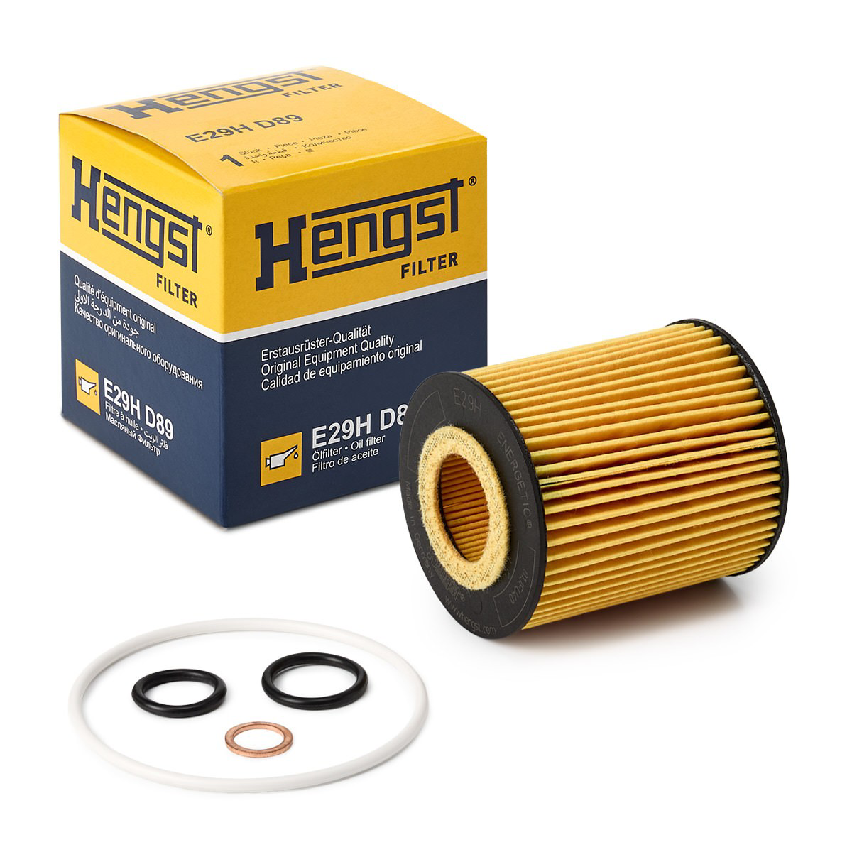Масляний фільтр двигуна Hengst E29HD89 ціна, від 6.46 USD