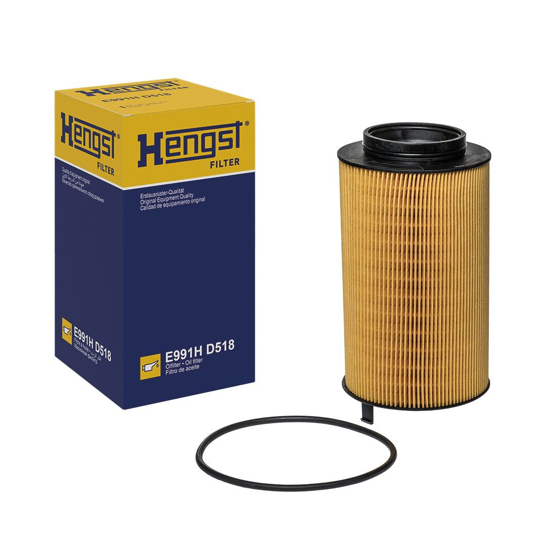 Масляний фільтр двигуна Hengst E991HD518 ціна, від 44.35 USD