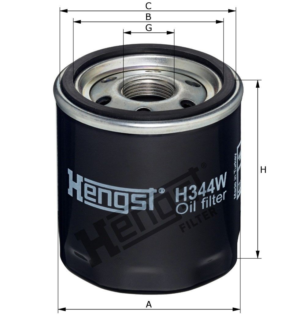 Масляний фільтр двигуна Hengst H344W ціна, від 11.78 USD