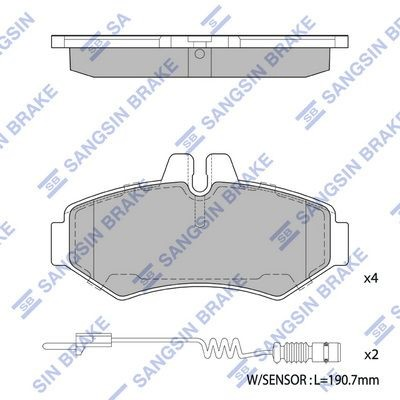 Колодки гальмівні задні, дискові на Volkswagen LT 28-35 II 2DB, 2DE, 2DK