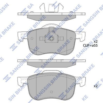 Передні гальмівні колодки на Volvo S80 I TS, TH, KV