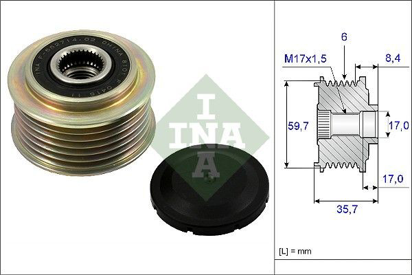 Купити 535022510 INA Шків генератора