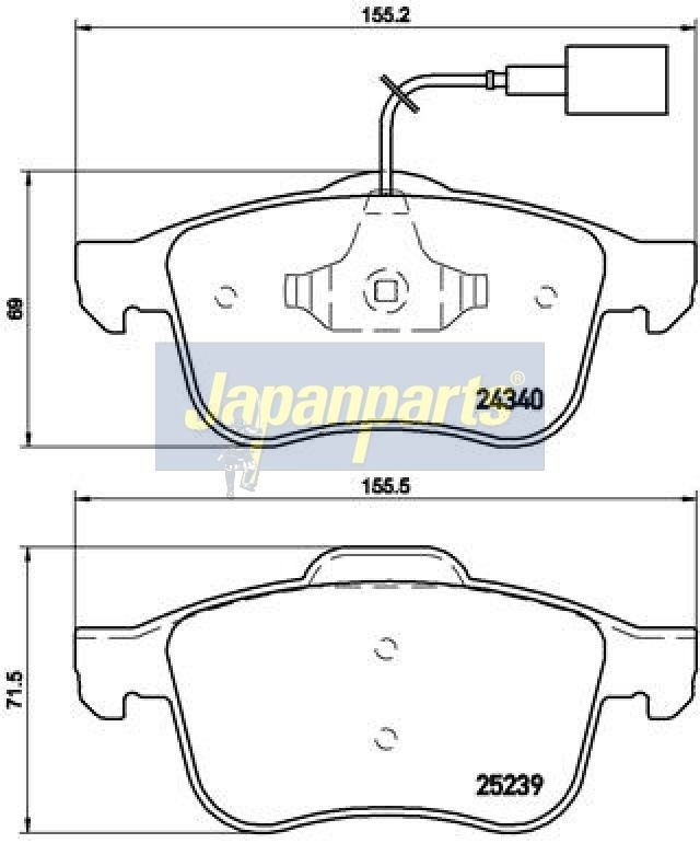 Гальмівні колодки Japan Parts PA0247AF ціна, від 27.28 USD