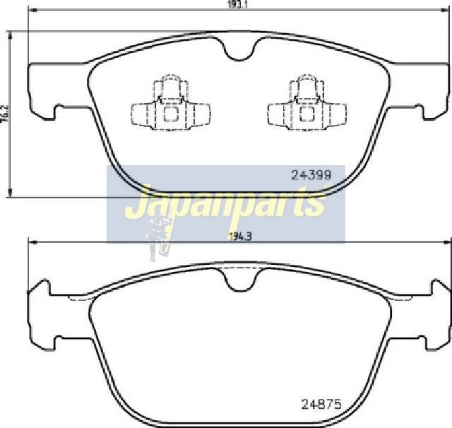 Купити PA0334AF Japan Parts Колодки гальмівні передні, дискові