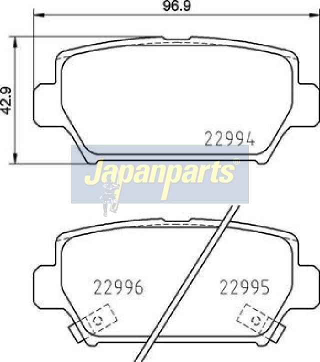 Задні гальмівні колодки Japan Parts PP516AF ціна, від 24.05 USD