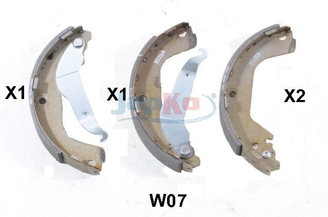 55W07 Japko Колодки гальмівні задні, барабанні