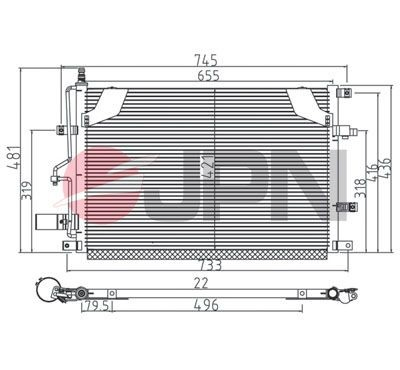 Конденсатор кондиціонера JPN 60C9146JPN ціна, від 71.22 USD