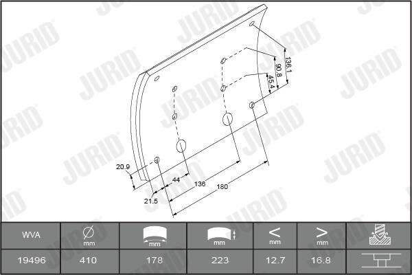 Купити A6174230630 Mercedes Накладка гальмівна задня (TRUCK)