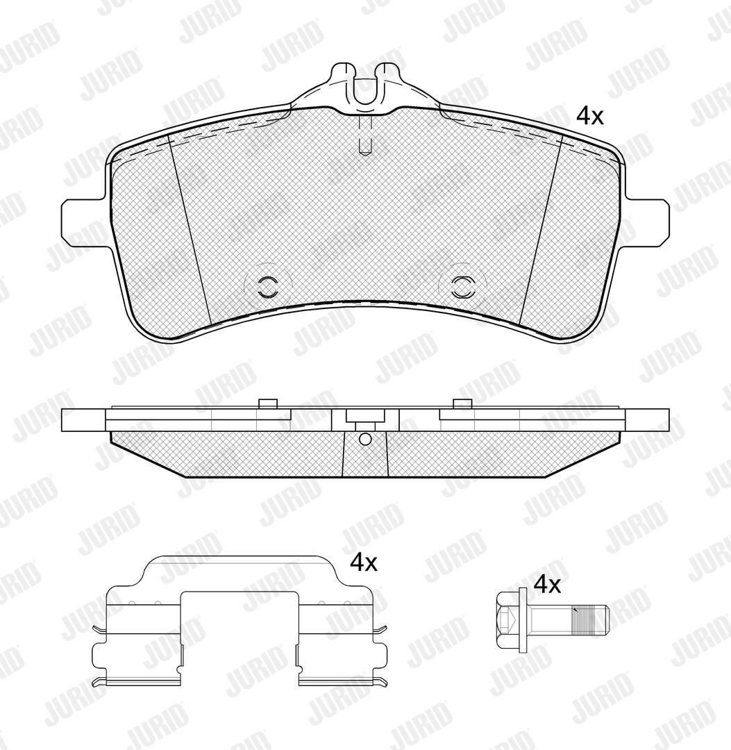 Купити A0074204220 Mercedes Колодки гальмівні передні, дискові
