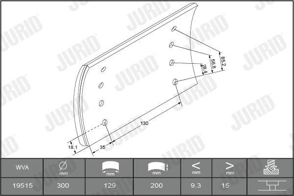 Накладка гальмівна задня (TRUCK) 1057002400 SAF