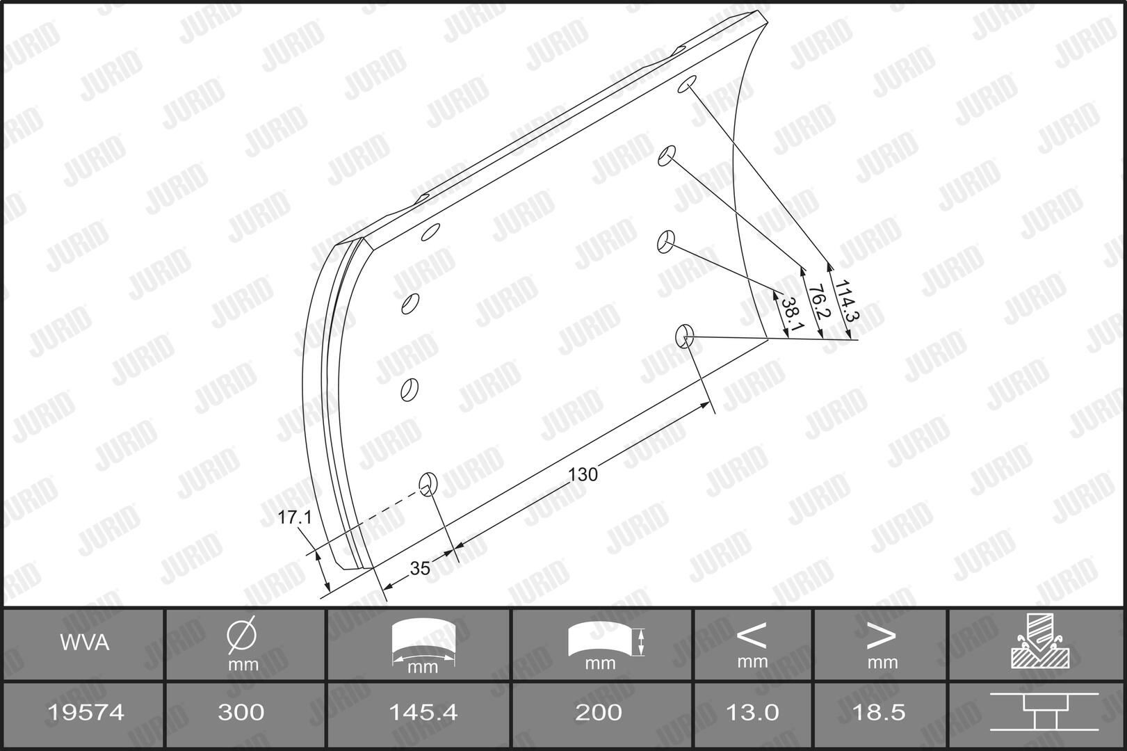 Накладка гальмівна задня (TRUCK) Fomar Roulunds 65001807N00A8RV