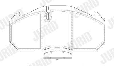 Гальмівні колодки Jurid/Bendix 2903009560 ціна, від 120.03 USD