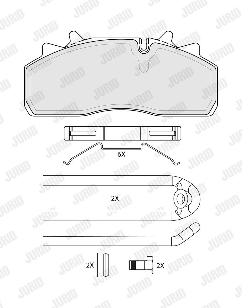 2915905390 Jurid/Bendix Передні гальмівні колодки