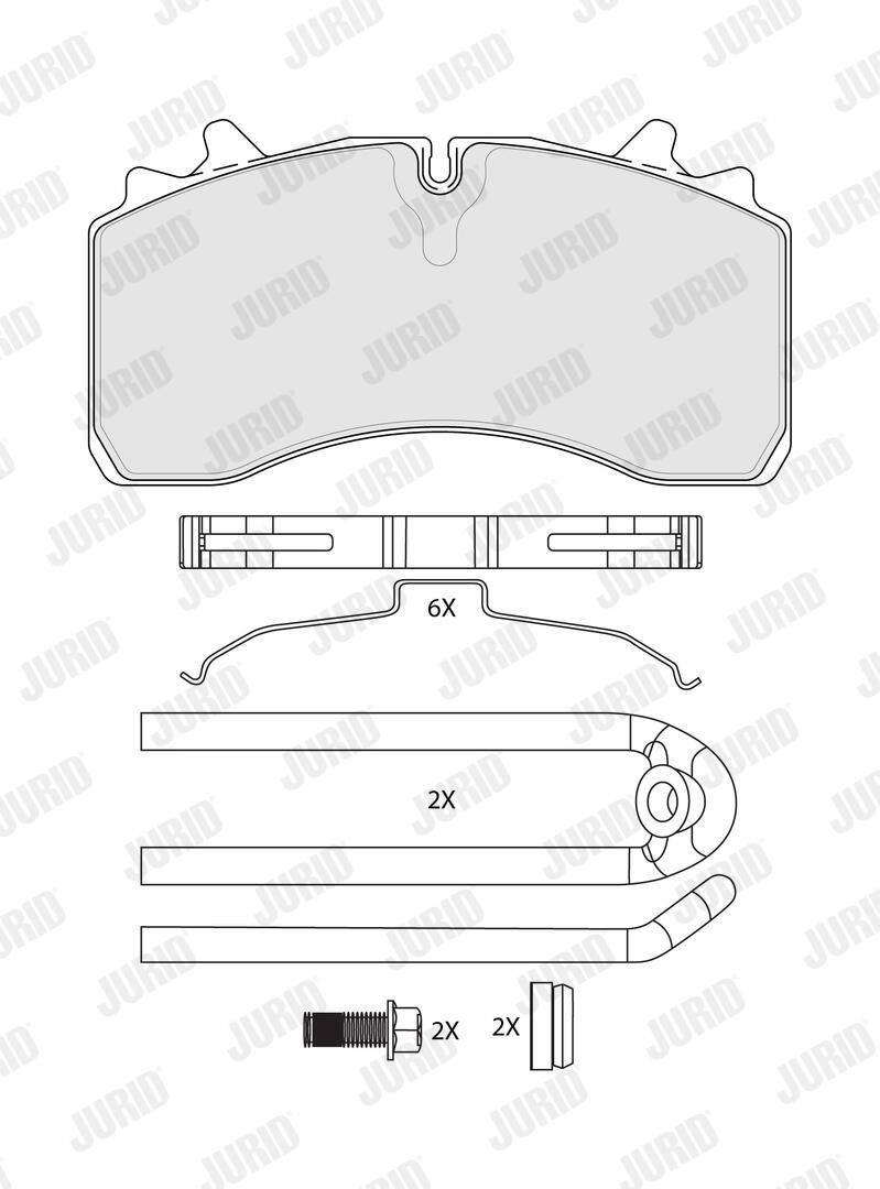 2916205390 Jurid/Bendix Колодки гальмівні задні, дискові