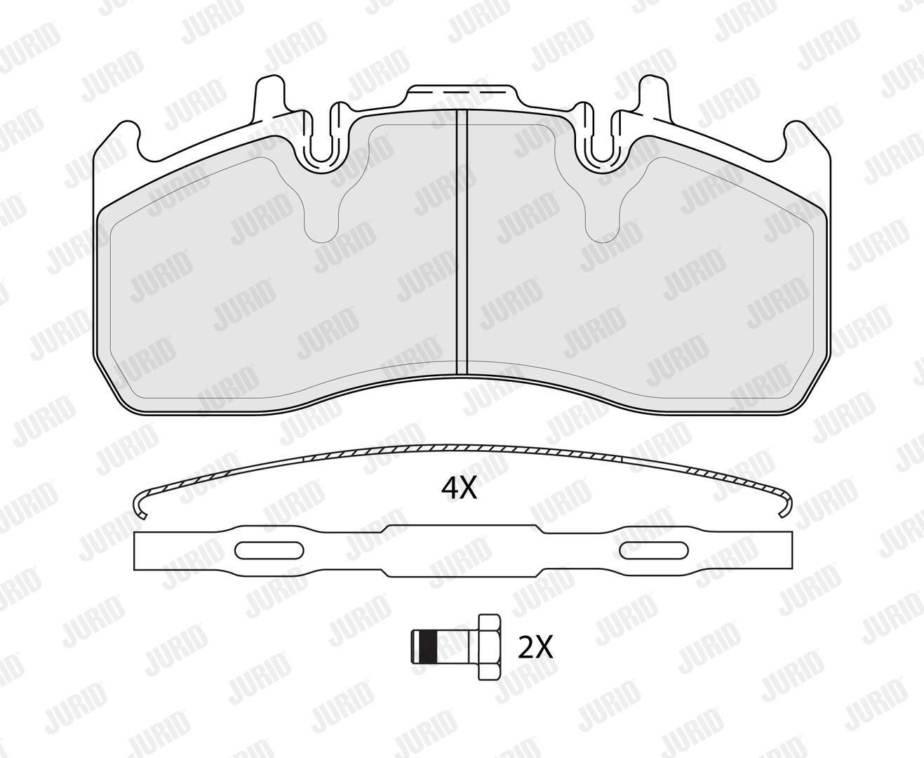 Гальмівні колодки Jurid/Bendix 2917309560 ціна, від 87.60 USD