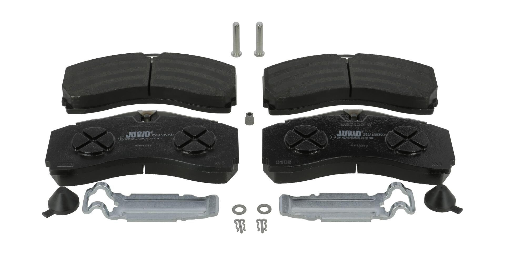 Гальмівні колодки Jurid/Bendix 2924605390 ціна, від 140.66 USD