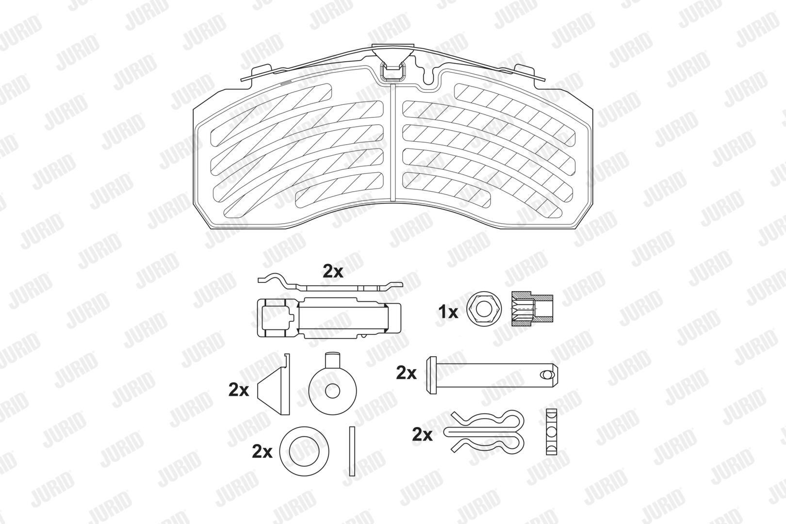 Гальмівні колодки Jurid/Bendix 2925305390 ціна, від 93.56 USD