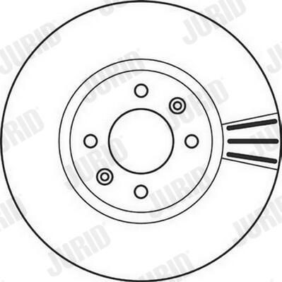 Диск переднього гальма Jurid/Bendix 562131JC ціна, від 37.70 USD