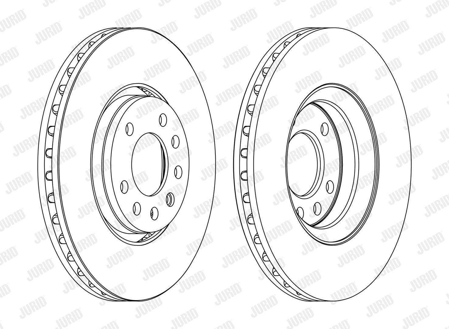 Диск переднього гальма Jurid/Bendix 562385JC1 ціна, від 46.57 USD
