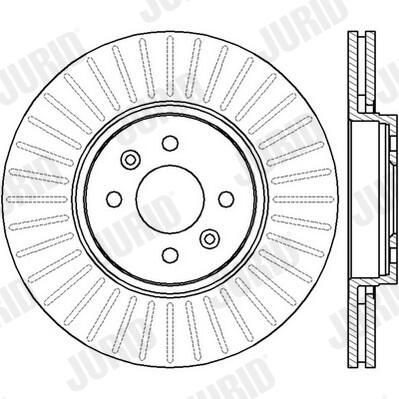 Диск переднього гальма Jurid/Bendix 562410JC ціна, від 51.24 USD