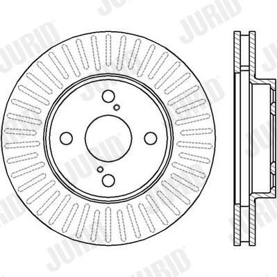 Диск переднього гальма Jurid/Bendix 562414JC ціна, від 33.93 USD