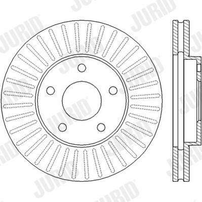 Диск переднього гальма Jurid/Bendix 562441JC ціна, від 45.55 USD
