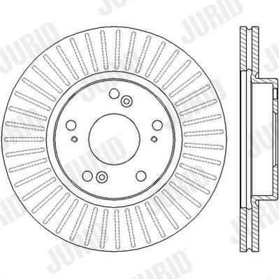 Диск переднього гальма Jurid/Bendix 562457JC ціна, від 47.06 USD