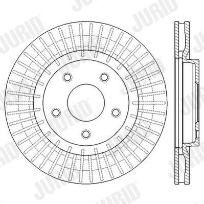 Диск переднього гальма Jurid/Bendix 562578JC ціна, від 46.24 USD