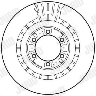 Диск переднього гальма Jurid/Bendix 562798JC ціна, від 41.74 USD