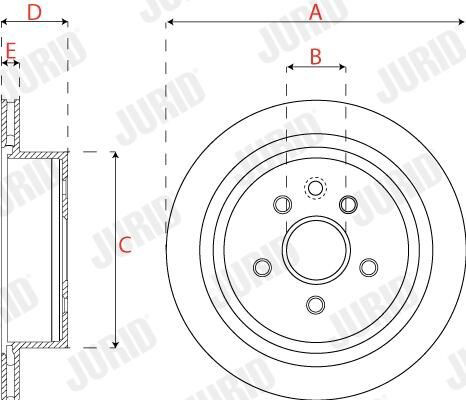 Задні дискові гальма Jurid/Bendix 562823JC ціна, від 55.85 USD